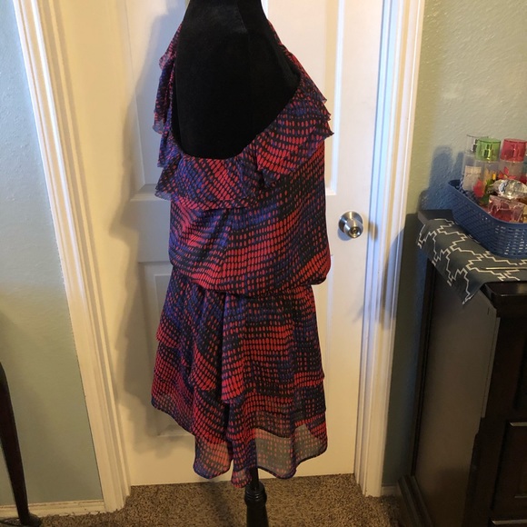 The Limited One Shoulder Ikat Dots Dress - Picture 6 of 8